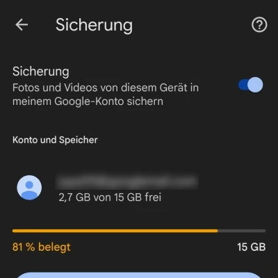  Daten auf neues Handy übertragen Google Fotos Sicherung aktivieren
