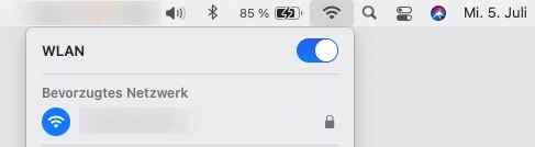  Verbundenes WLAN am Mac
