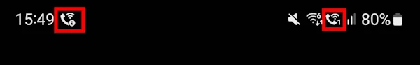  Screenshot der Statusleiste bei Samsung
